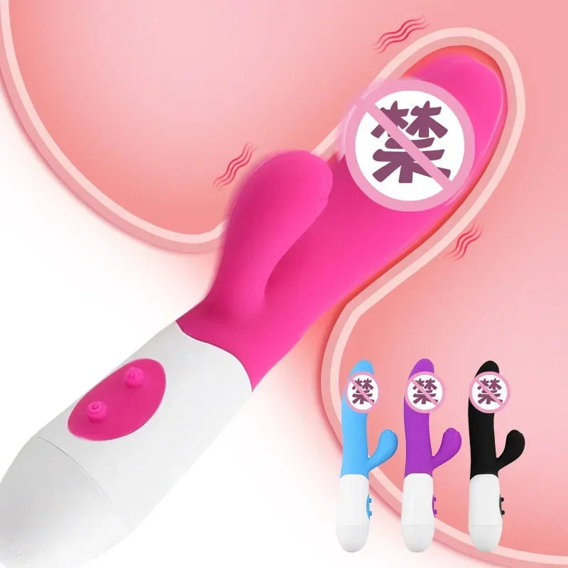 Rabbit Vibrator for Women G Spot Dildo Dual Vibration Silicone Waterproof Female Vagina Clitoris Massager Sex Toys For Women