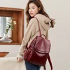 Ladies Bookbag Rucksack Women Large Capacity Backpack Purses High Quality Leather Female Vintage Bag School Bags Travel Bagpack 4