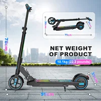 EVERCROSS TECH EV06C Trottinette Électrique pour Enfants, 6,5'' Pliable, Jusqu'à 15 KM/H, Écran LED, Lumières Colorées 3