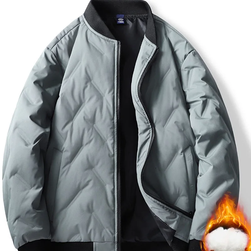 Winter KPOP Fashion Style Harajuku Slim Fit Tops Loose Casual All Match Padded Plush Solid Pockets Zipper Long Sleeve Outerwear