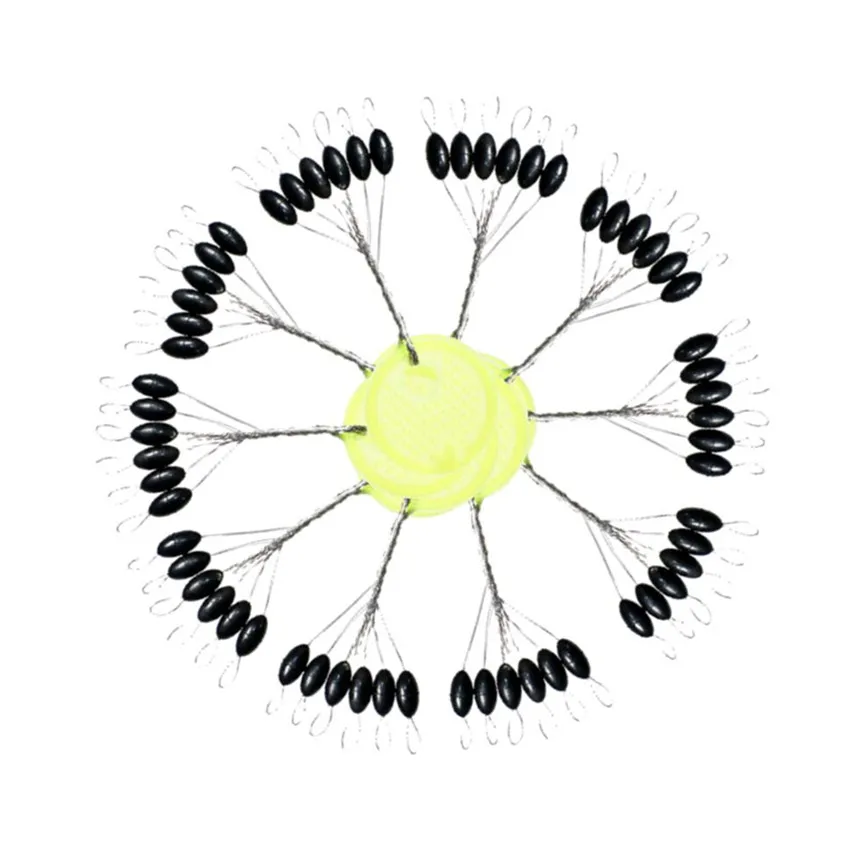 Fishing Accessories Fishing Rod 60pcs 10Group Resistance Space Beans Rubber Vertical Beans Carp Fishing Tackle
