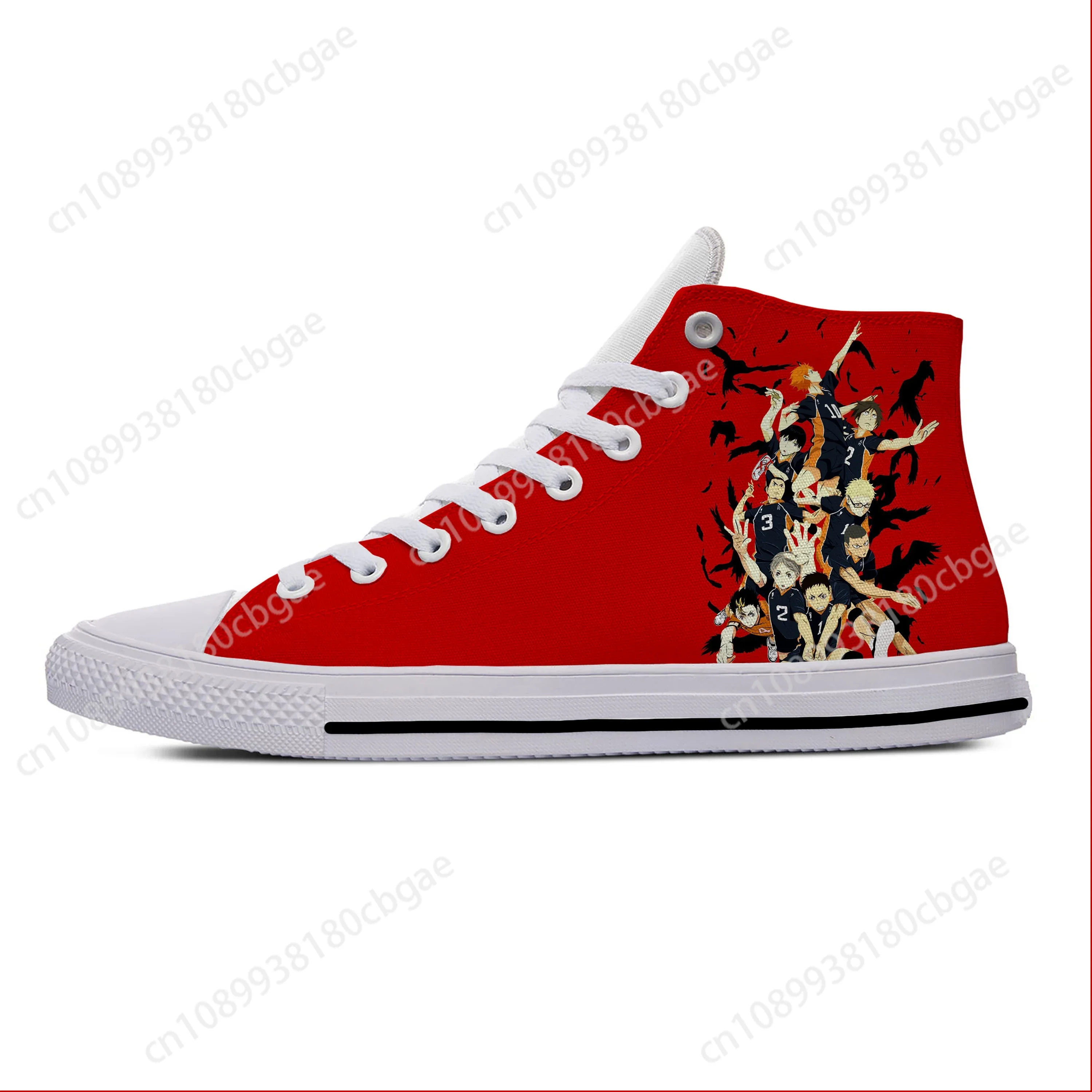 Japanese Anime Manga Haikyuu Karasuno Kuroo Funny Casual Cloth Shoes High Top Lightweight Breathable 3D Print Men Women Sneakers 3