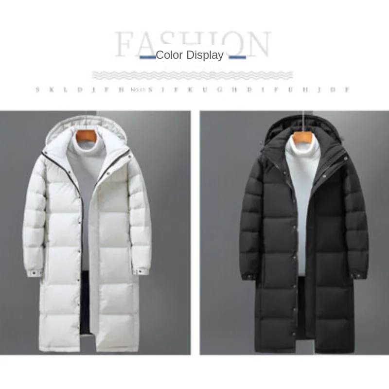 Winter Couples Down Jacket Men's and Women's Lengthened Work Clothes White Duck Down Leisure Thickened Winter Outdoor