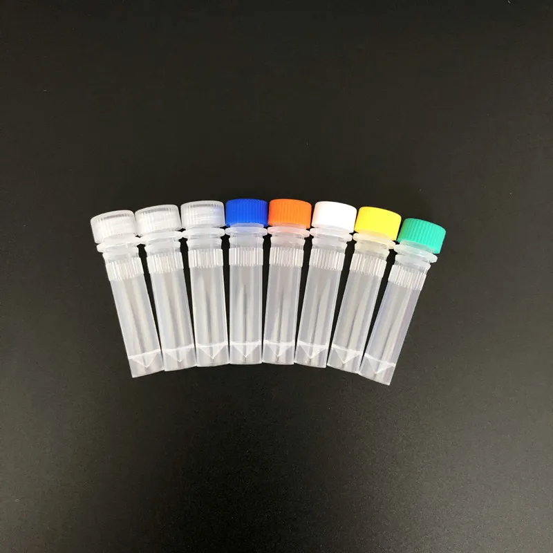 500Pcs 1ml Cryovial 10mm&times;40mm PP Cryogenic Vials Stand Laboratory Cryogenic Vials Washer