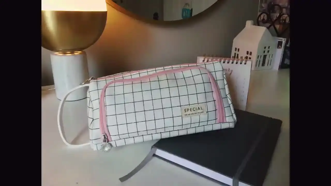 Новинка 2024 сумка для карандашей прочная холщовая ручка искусственная Корейская