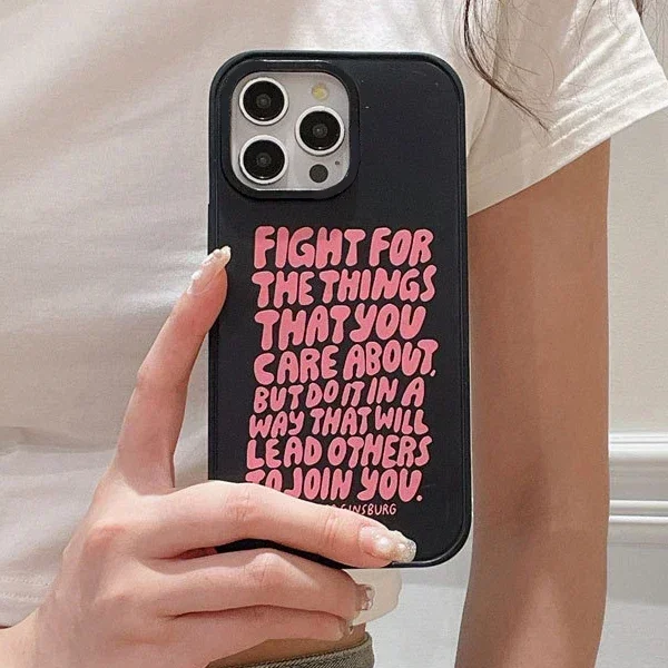 

Fashion Letters Black Frosted Phone Case Cover for IPhone 13 14 15 Pro Max Case