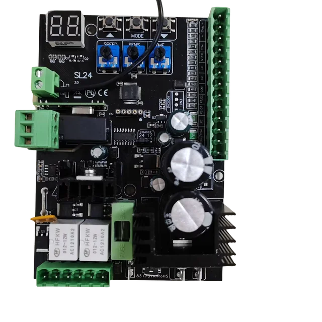 Universal Control unit for sliding gate opener 24Vdc SL24 Model  has port for Photocells input Limit switch 1