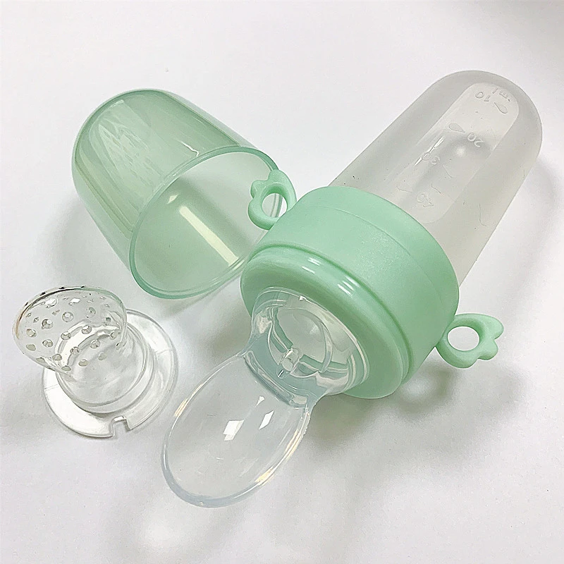 Baby Feeding Bottle +Teething Mesh Bag Silicone Teether Rice Paste