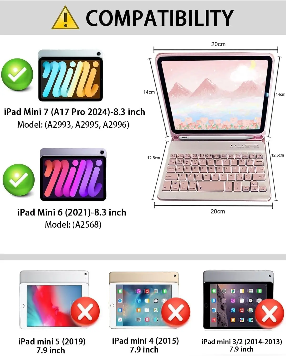 Compact Magnetic Keyboard Case with Cover