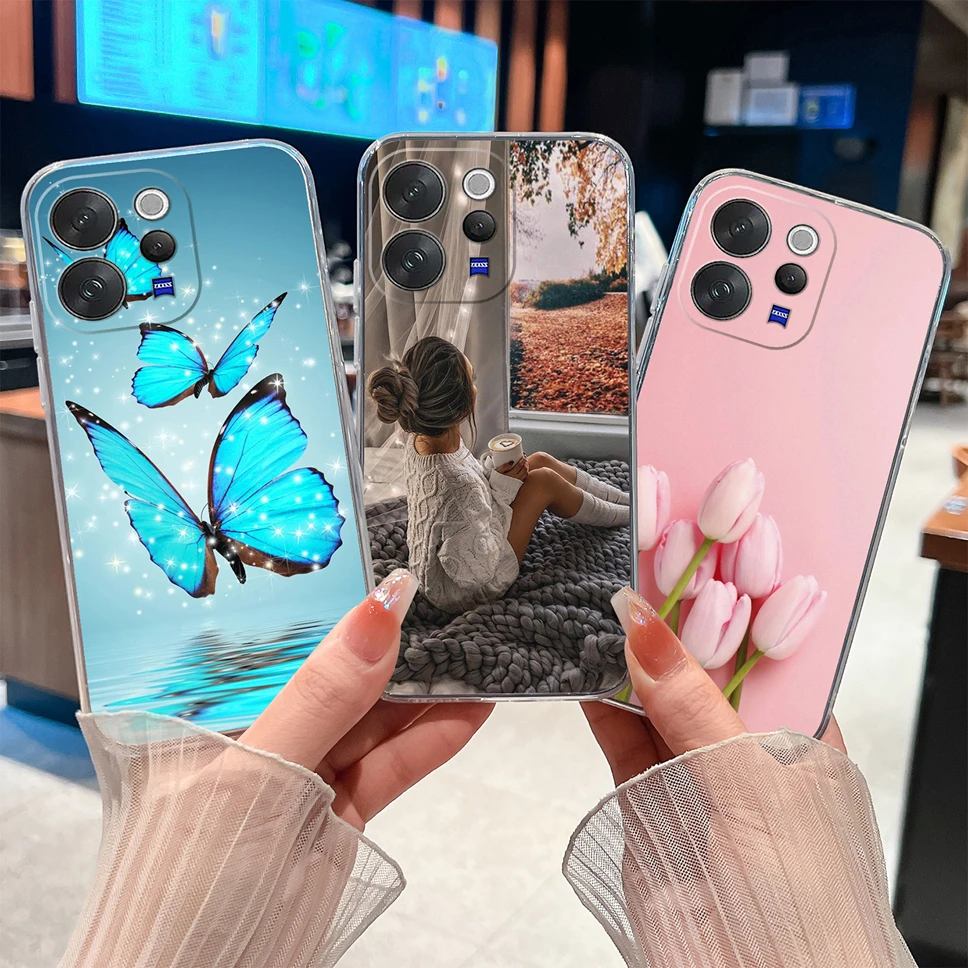 Daisy Floral Clear Shockproof TPU Silicone Phone Case