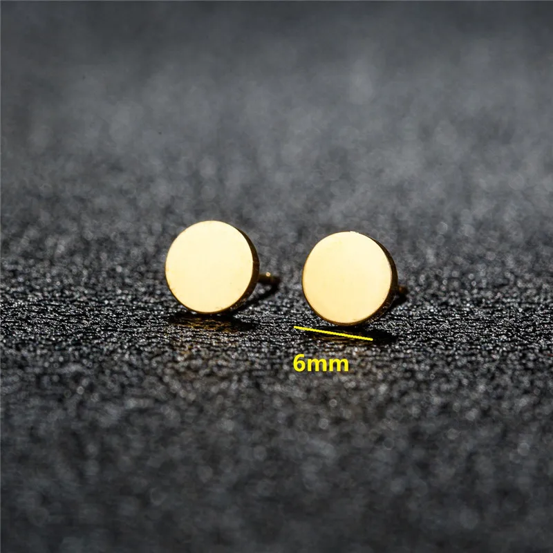 Pendientes geométricos de acero inoxidable para mujer, aretes minimalistas con forma de U, forma de círculo, triángulo y estrella