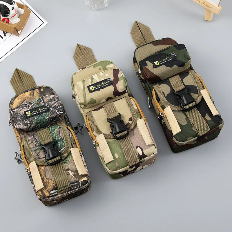 

ALLTU Vertical camouflage oxford cloth pencil bag large capacity student stationery practical Q069