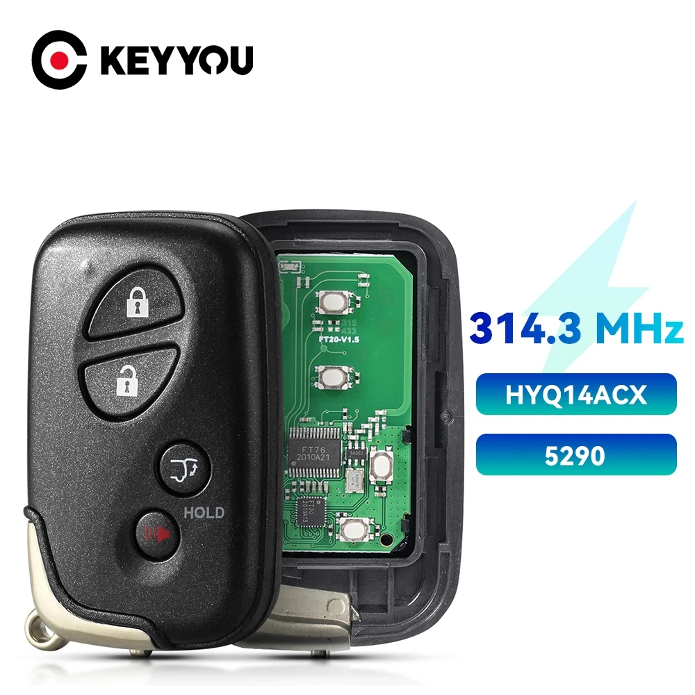 KEYYOU llave de coche remota sin llave HYQ14ACX 314,3 MHz para Lexus