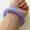 Myanmar Natural 56-64mm Purple Lavender Jade Jadeite Round Bar Bracelet Bangle 1