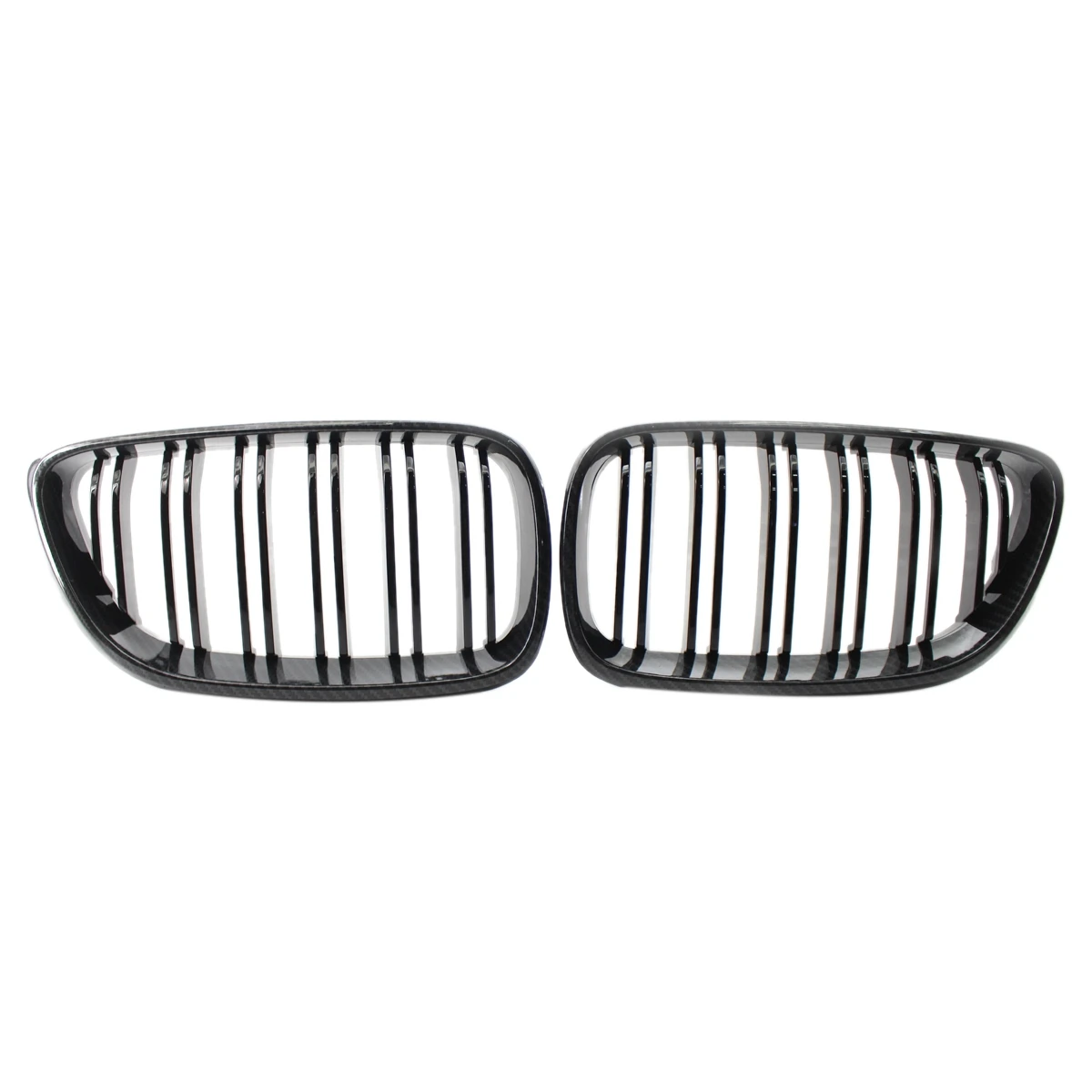 

2X Carbon Front Bumper Grille Dual Line Grill For-BMW 2 Series F22 F23 M235I M240I F87 M2
