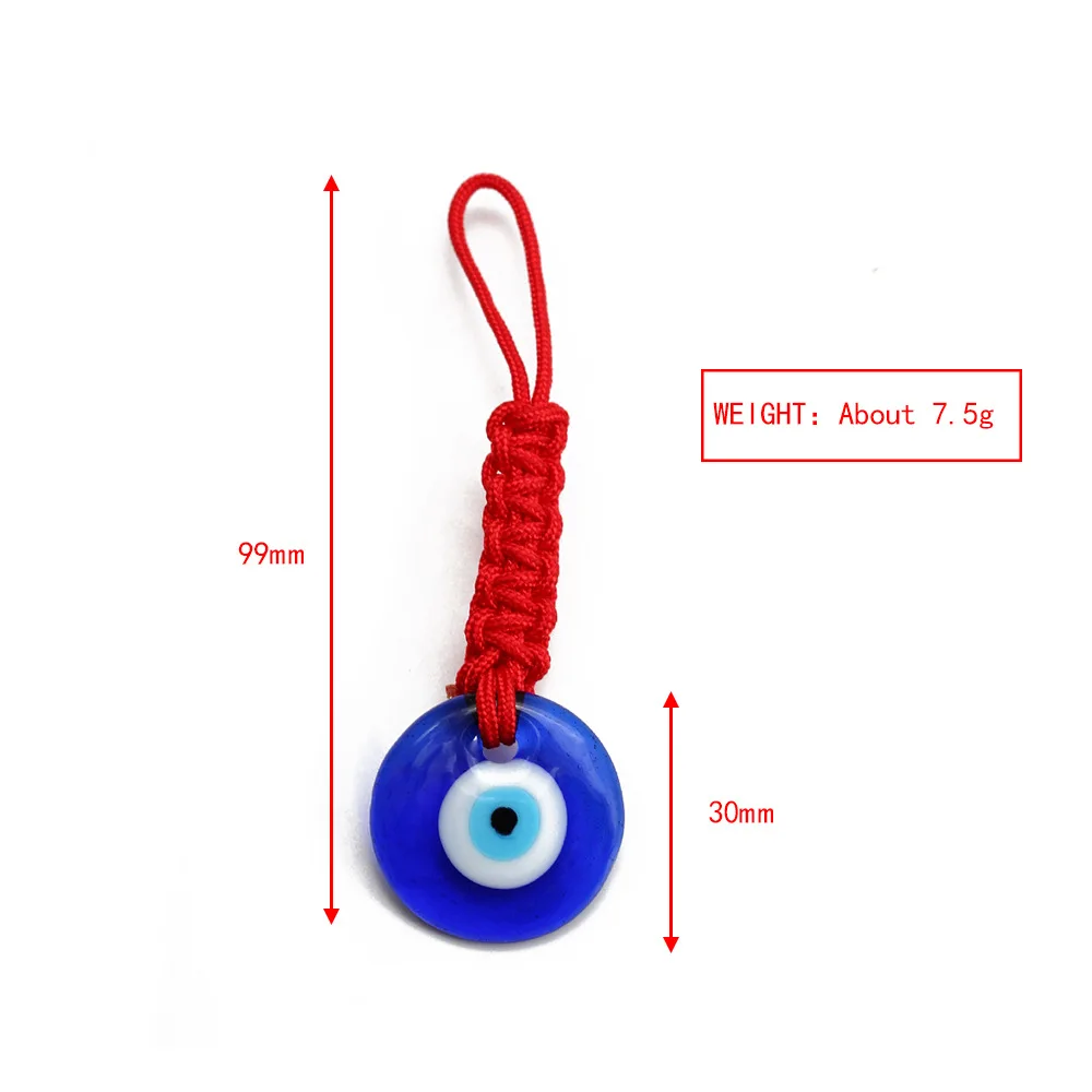Turkish Evil Eye Keychains Lucky Blue Eye Charm Weave Key Chain Keyring for Men Women Car Key Pendant