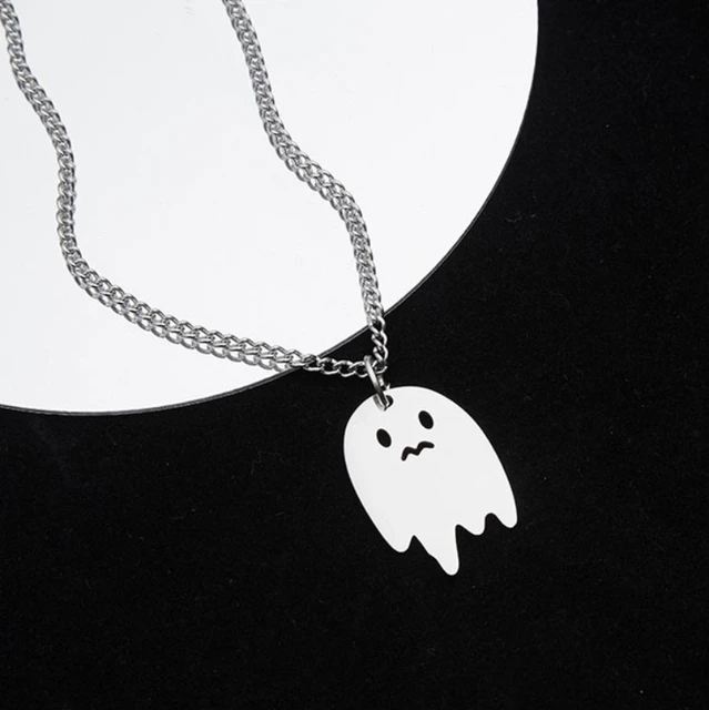 Ghost Emo Necklace Black