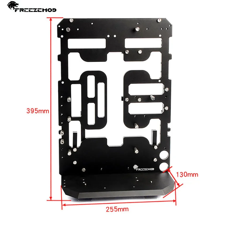 FREEZEMOD Water Cooling PC Gamer Cabinet Case Open Type Full CNC Aluminum Desktops Horizontal/Vertical ATX Body Frame KFJX-V1
