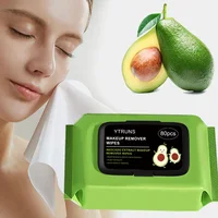 80 PCS Avocado Scented Makeup Removing Wipes - Deep Cleansing, Travel-Friendly, Single-Use 1