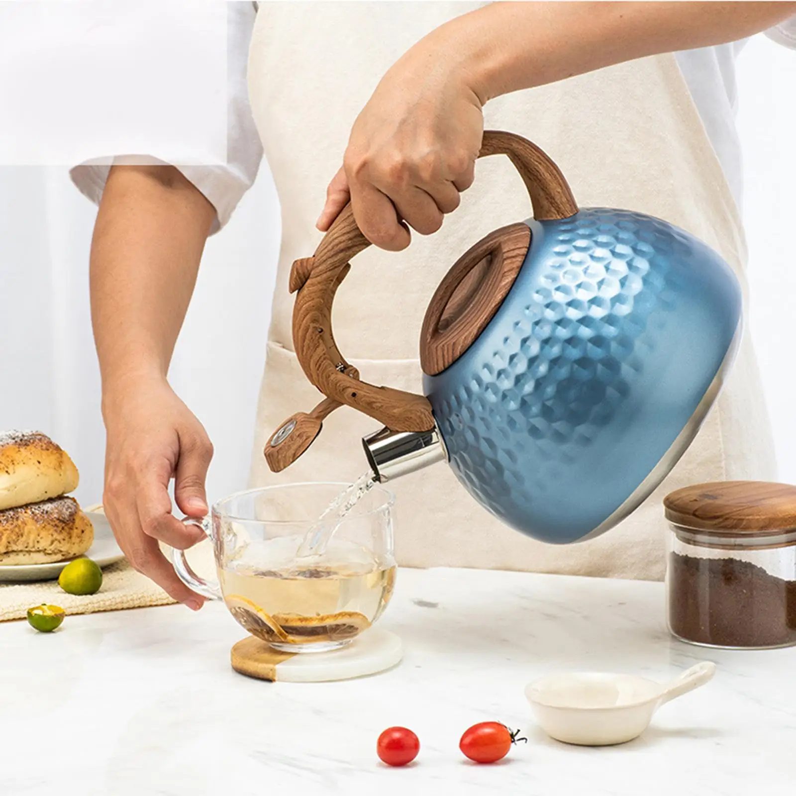 

Чайник чайный с деревянной ручкой, 2,8 л, с защитой от ожогов