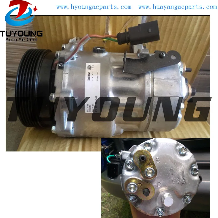 

D7V16 Sanden 1281 car ac compressor for volkswagen Caddy for Transporter 7H0820805L 7H0820803D