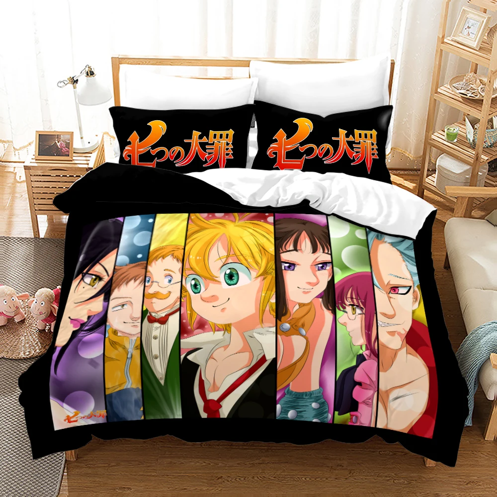 

The Seven Deadly Sins Bedding Set Anime 3D Print Adult Kids Bedroom Duvet Cover Pillowcases Single Twin Full Queen King Size