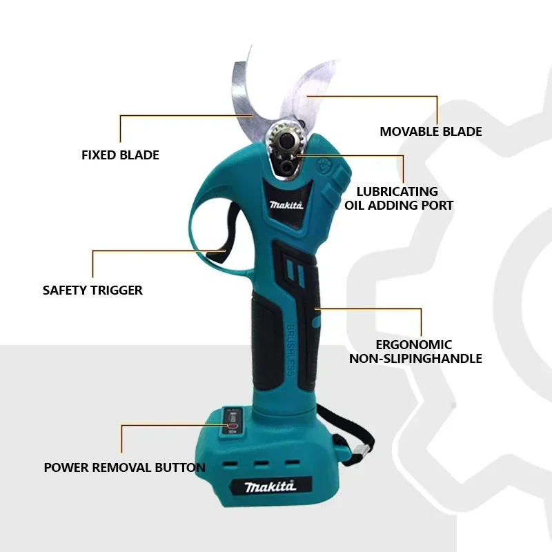 Makita Electrician Scissors 18v Battery Professional Cordless Pruning Shears Cutter Wireless Drills Tools Garden Pruner 2