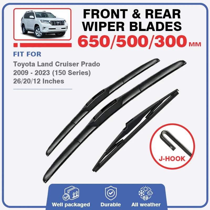 FrontRearWiperBladesForToyotaLandCruiserPrado150J1502009