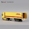 Perka 1:64 Mercedes Simulation Alloy Container Truck Logistics Truck Dhl Express Freight Large Truck Boy Model Toy Gift  Display 5