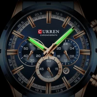 CURREN Men Watch Top Brand Luxury Sports Quartz Mens Watches Full Steel Waterproof Chronograph Wristwatch Men Relogio Masculino 6