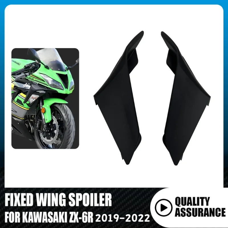 

Motorcycle Fixed Wind Wing For KAWASAKI Ninja636 ZX-6R NINJA 636 ZX 6R 2019 2020 2021 2022 Aerodynamic Spoiler Winglets Fairing