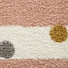 Striped Lines Hairy Nursery Play Mats For Children,Dot Plush Kids Bedroom Rug，Pink Fluffy Carpet For Living Room,Soft Kids Rugs 2