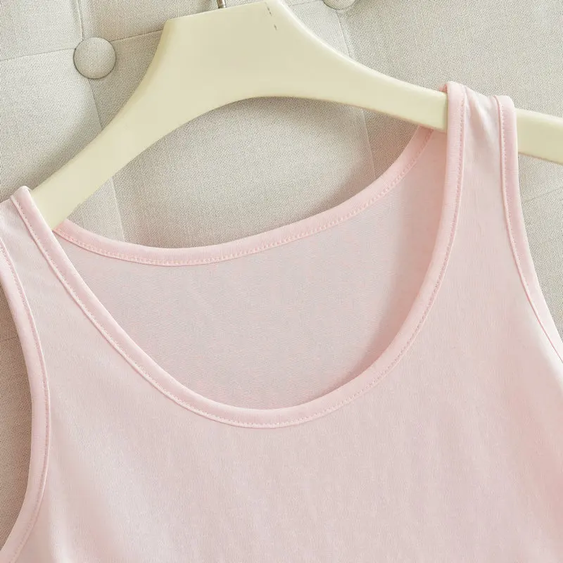 รูปสินค้า เสื้อ Tank Top ผ้าฝ้ายลินิน ใส่สบาย ดีไซน์เรียบหรู