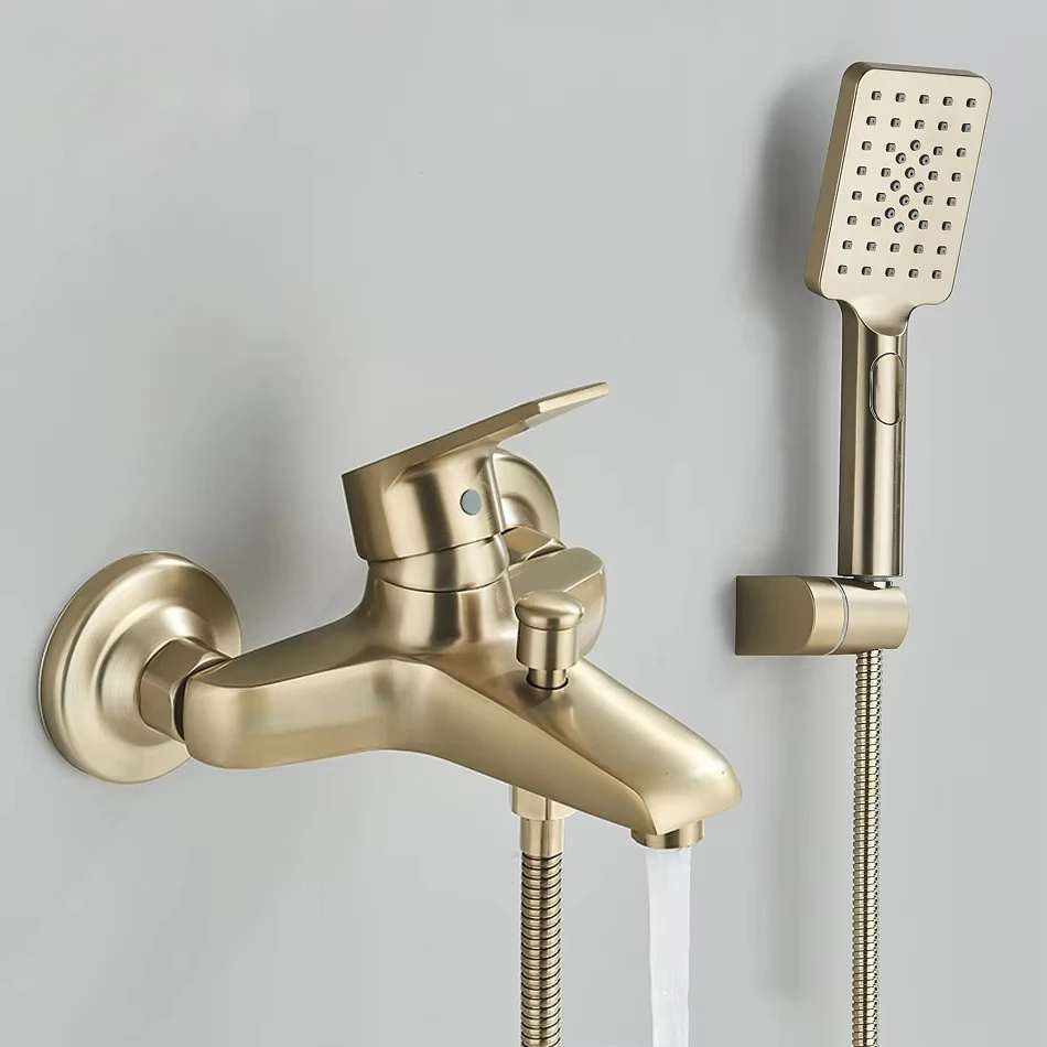 Promotion Shower Faucet Floor Mounted Bathtub Faucet Wall Bath Shower Set Ship From Brazil / EU /CA/MX Warehouse 2
