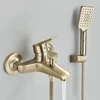 Promotion Shower Faucet Floor Mounted Bathtub Faucet Wall Bath Shower Set Ship From Brazil / EU /CA/MX Warehouse 2
