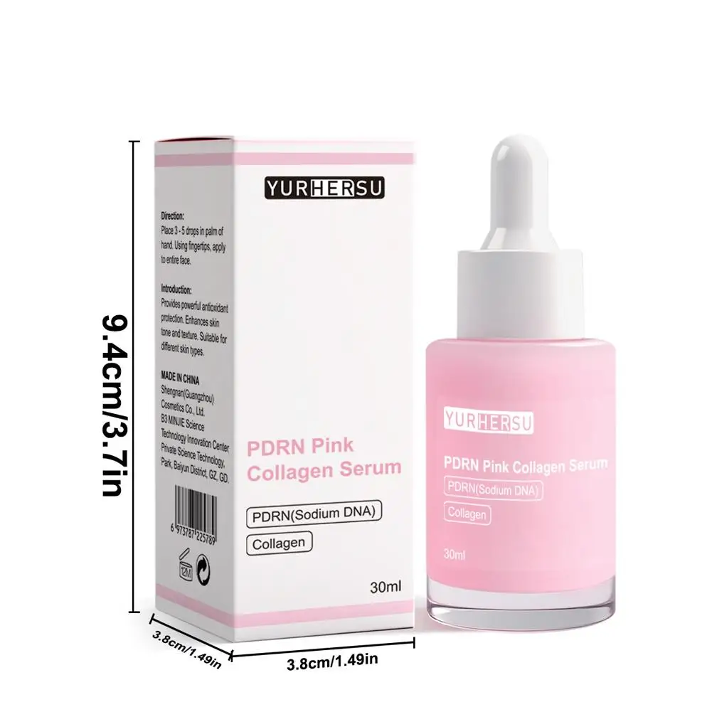 Siero Viso al Collagene Rassodante 30ml Essenza Idratante Nutriente Levigante Anti-Rughe Ringiovanente Anti-Età Rinfrescante Cura della Pelle - immagine 6