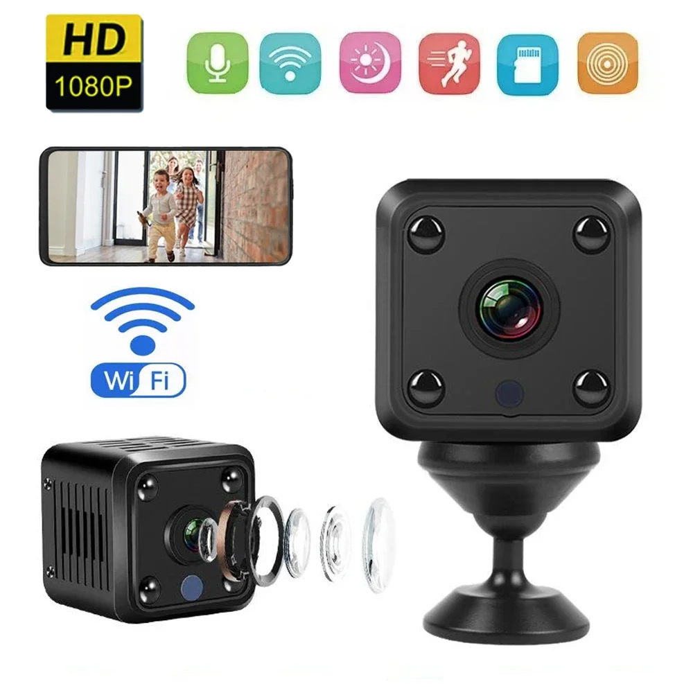 X6 Mini Hd 1080P Wifi Ip Camera Wireless Security Surveillance Micro Cam Night Vision Smart Home Sports Monitor Batteria Integrata