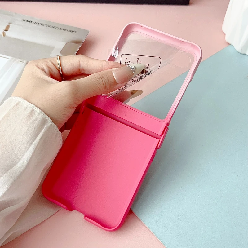 Gradient Heart Skin Feel Case with Screen and Hinge Protector - 3-Piece Set