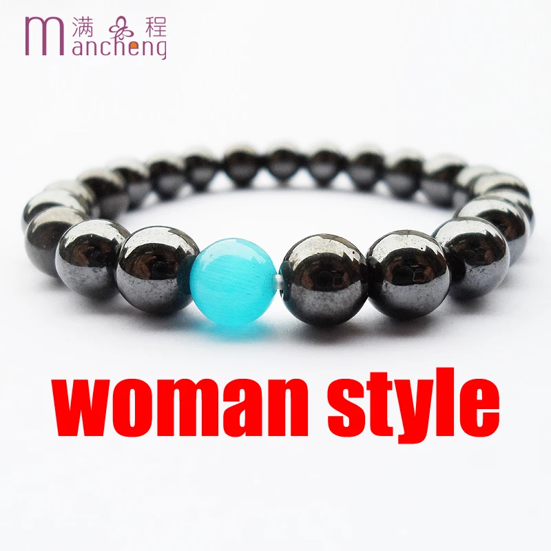 Fnaf 2 Rupee Articolo 7 Pollici 8Mm Black Cat Eye Health Bracciale Ematite Donna Mujer Personalità Ultra Popolare Dropshipping