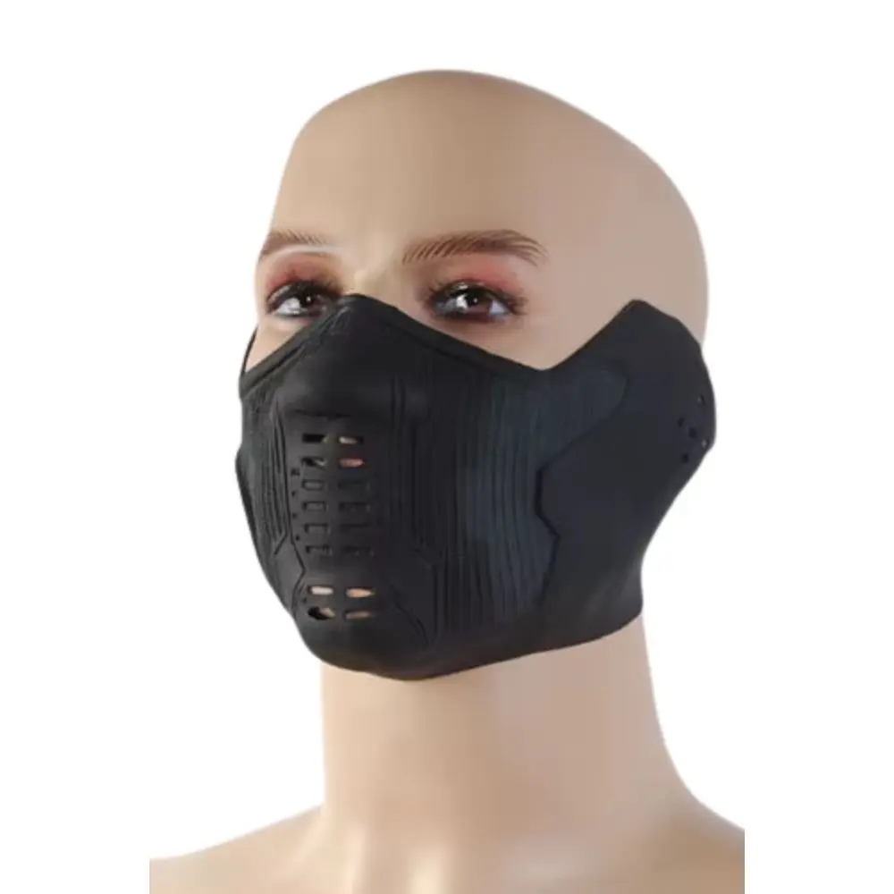 コスプレ ラバーフルフェイスマスク ラテックスブラック2XL