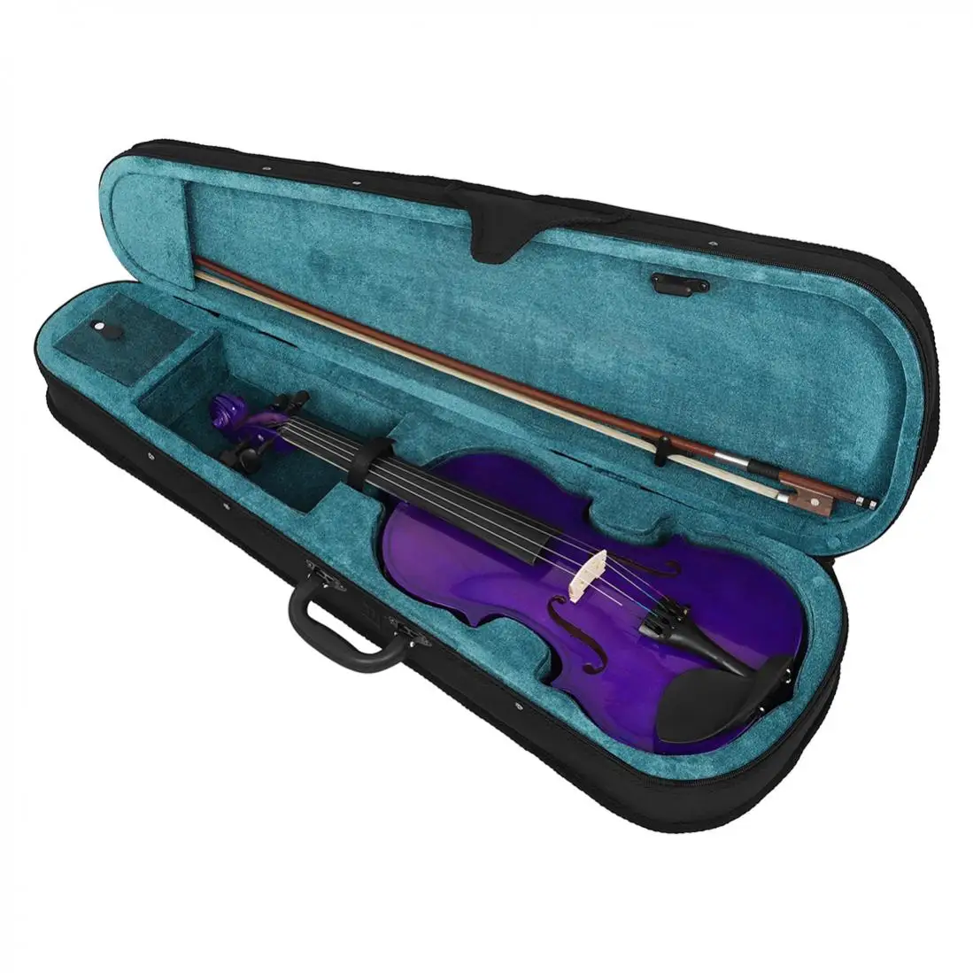 4/4 Full Size Violin Spruce Wood /Solid Wood Acoustic Violin for Beginner with Case & Bow Fiddle Instruments