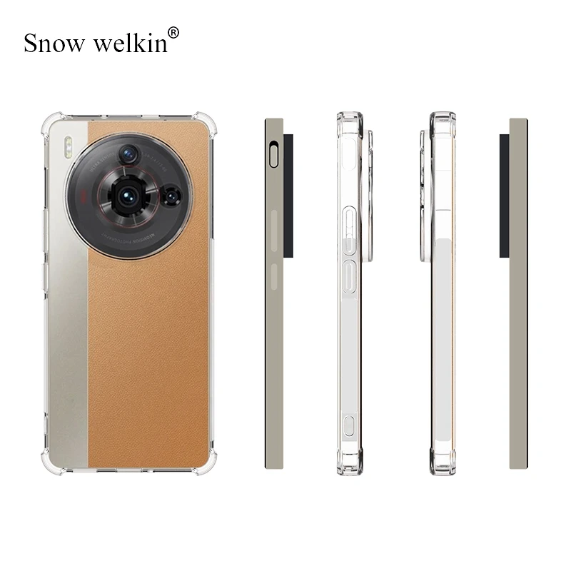 For nubia Z50SPro Airbags Buffer Full Protection Case For ZTE nubia Z50S Pro Clear Soft TPU Shockproof Back Case Cover 2