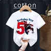 Summer Kid Tshirt 2 3 4 5 6 7 8 Marvel Spiderman Birthday Gift Short Sleeve Children Clothes Baby Tee Tops Boy Girl T-shirt 4