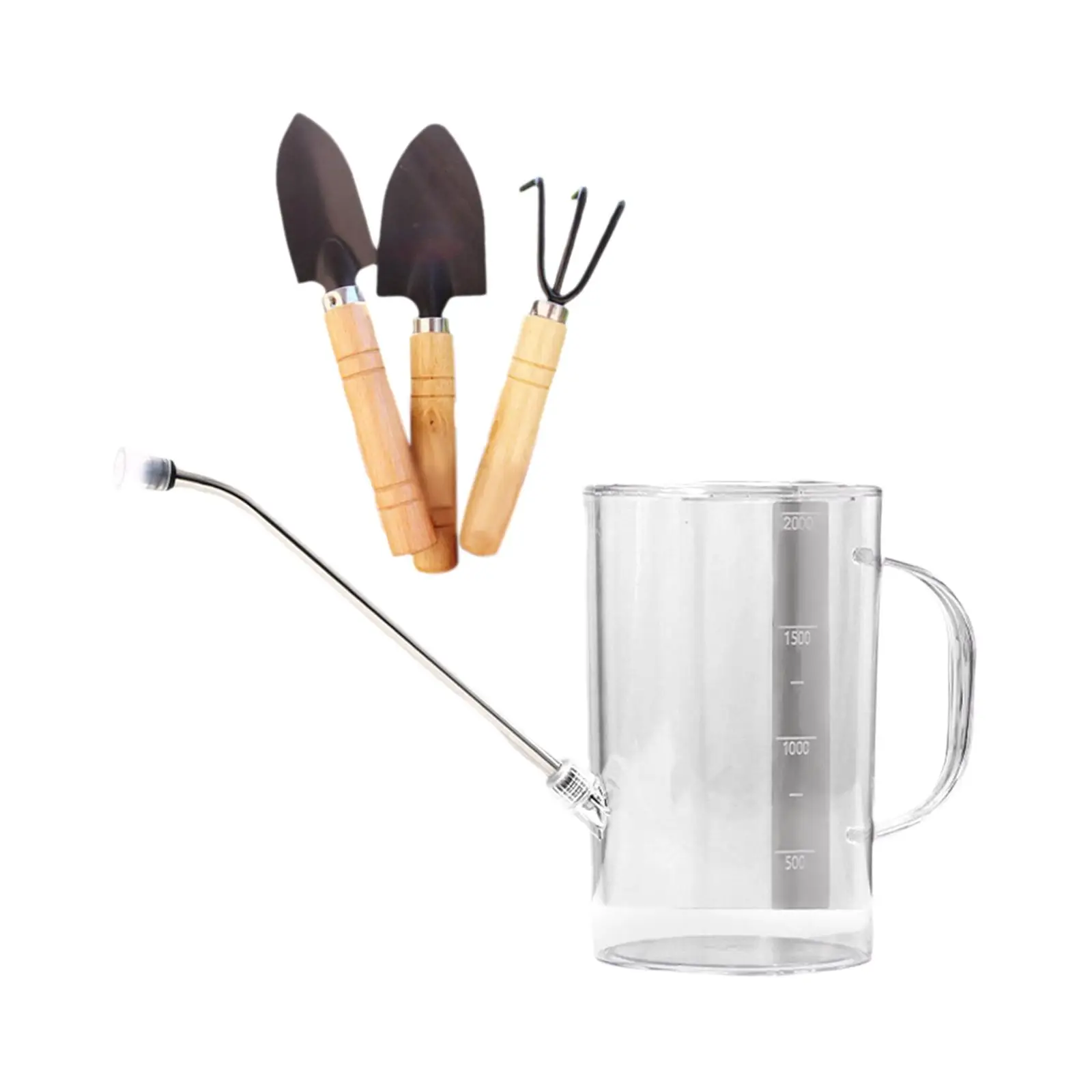 1L Watering Can with 3 Gardening Tools Practical Wear Resistant Watering Pot Kettle for Office Flower Bonsai Indoor Outdoor