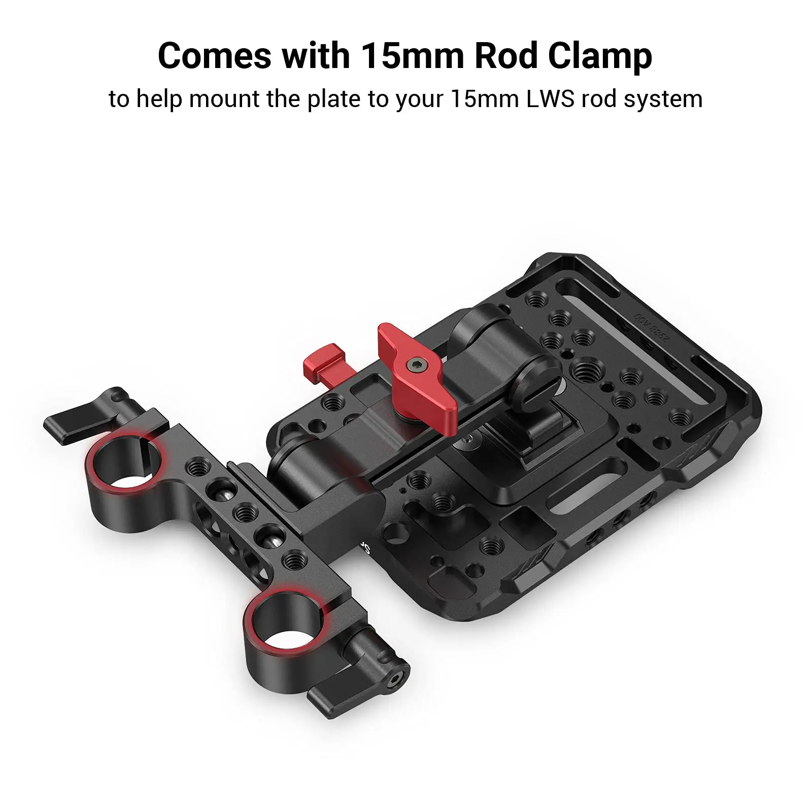 Smallrig v Mount Battery Plate V-lock Mount Battery Plate 15 mm Rod Clamp Braço Ajustável para Alimentação 2991 - Image 4