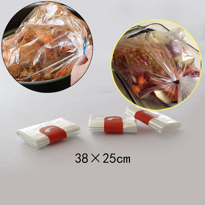 10Pcs Heat Resistance Medium Size Oven Bag Nylon-Blend Slow Cooker Liner Roasting Turkey Bag For Cooking Baking Crock Pot Liners