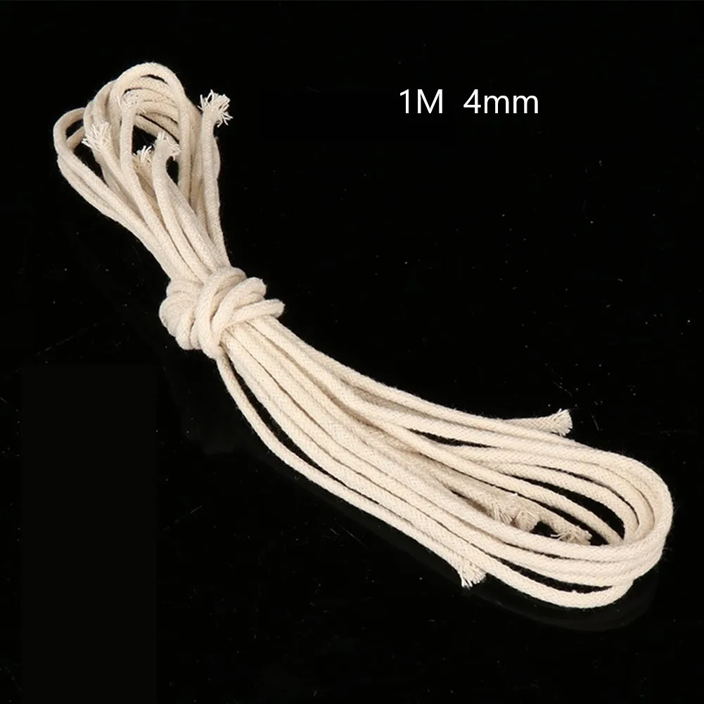 1M Long Cotton Wick Burner Alcohol Wick Rope Candle Burner for Kerosene Oil Alcohol Lamp Torch Wine Bottle Wicks Accessories candle wick candle wicks oil lamp wicks