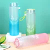 500ML Frosted Color Gradient Sports Water Bottle Portable Gym Fitness Workout Water Cups Outdoor Camping Cool Juice Drinking Cup 4