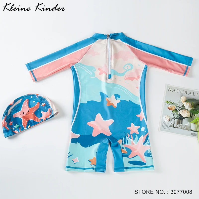 UPF50 Swimsuit Girl Boy Bathing Suit Kids UPF50 UV Protection Children's Swimwear One Piece Baby Beach Surfing Swimming Clothes