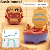 Portable Baby Training Potty Cute Cow Baby Toilet Splash-proof and Non-slip Ergonomic Design Toilet Training Seat Travel Potty 5